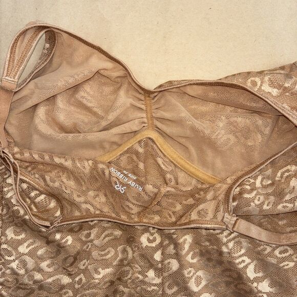 RUBY RIBBON Allure Cami #1762 Beige Leopard Print Size 36 - Picture 8 of 8